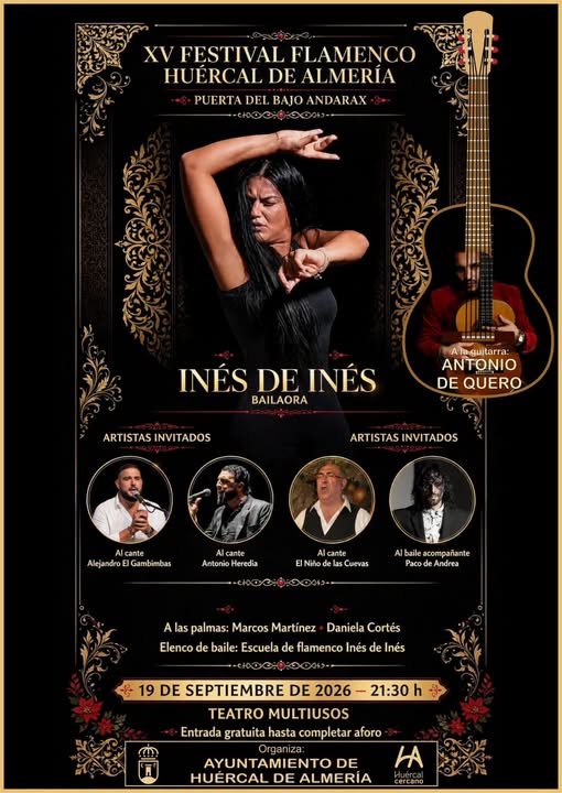 15ª edición del Festival de Flamenco de Huércal de Almería ‘Puerta del Bajo Andarax’