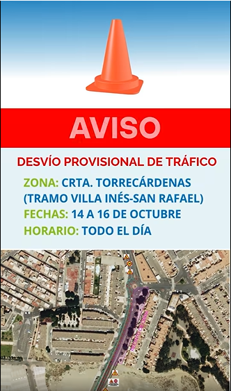 Aviso de tráfico | Carretera de Torrecárdenas.