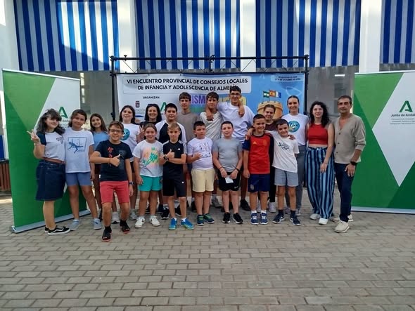 El grupo representante del CLIA de Huércal de Almería participó en el VI Encuentro Provincial de Consejos Locales de Infancia y Adolescencia, celebrado en Roquetas de Mar
