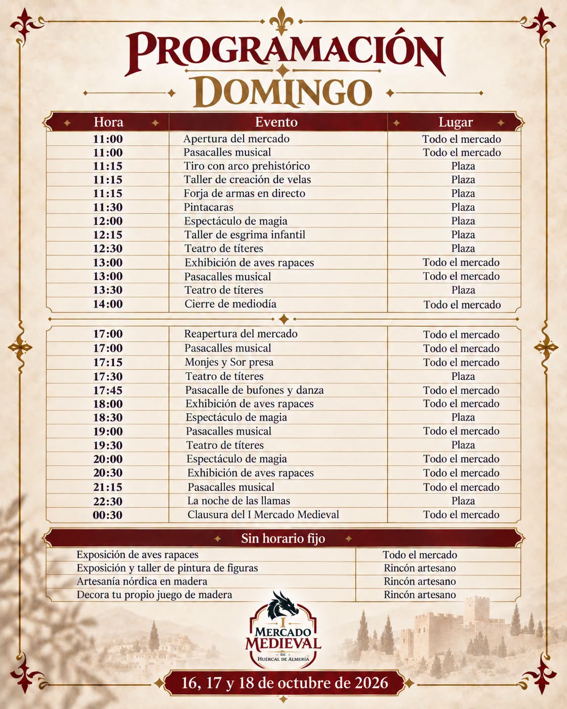 Programación del Domingo